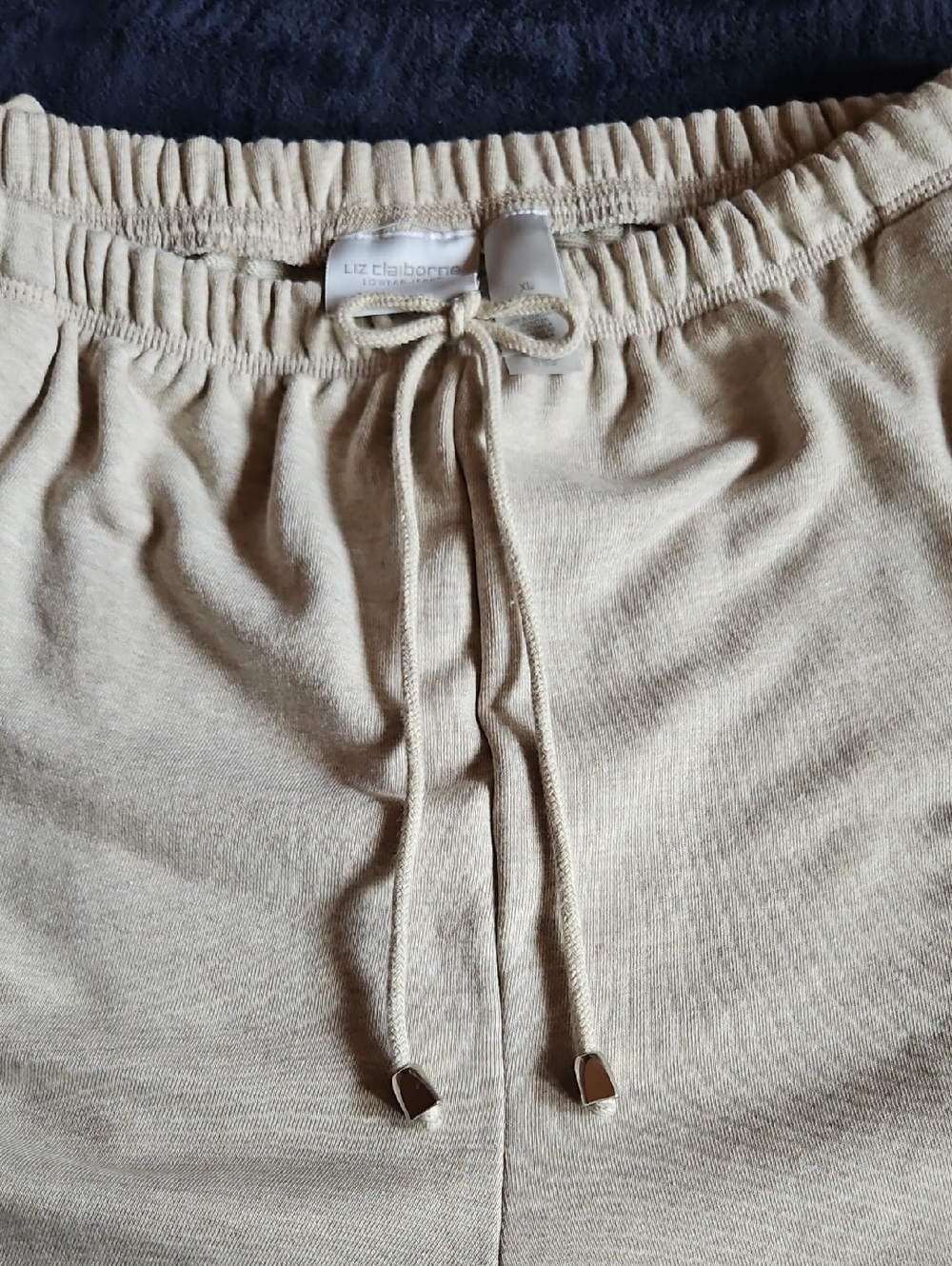 NWT! Liz Claiborne | Neutral Drawstring Lounge Pants in Light Beige| Size XL
